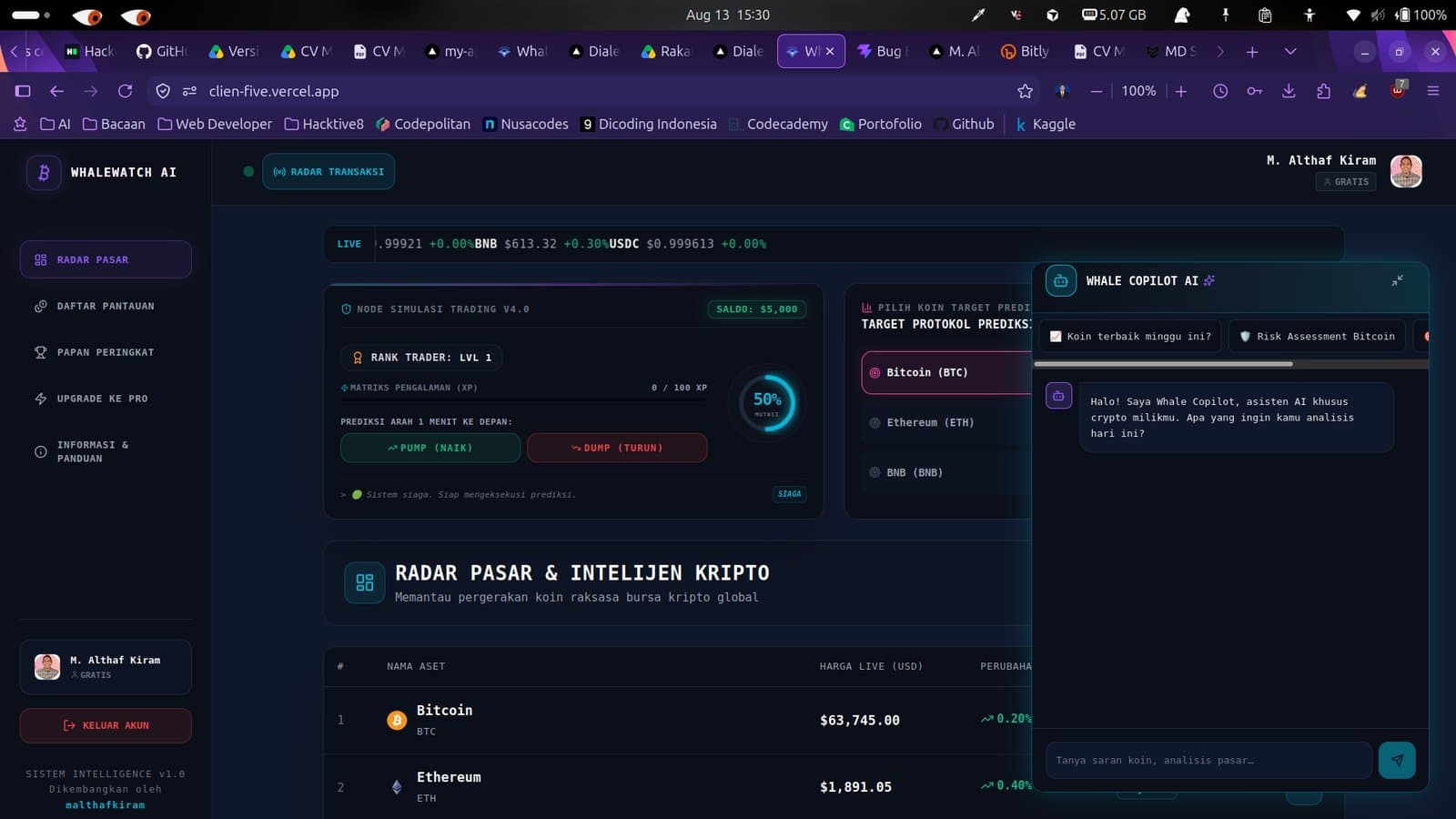 WhaleWatch AI Market Radar